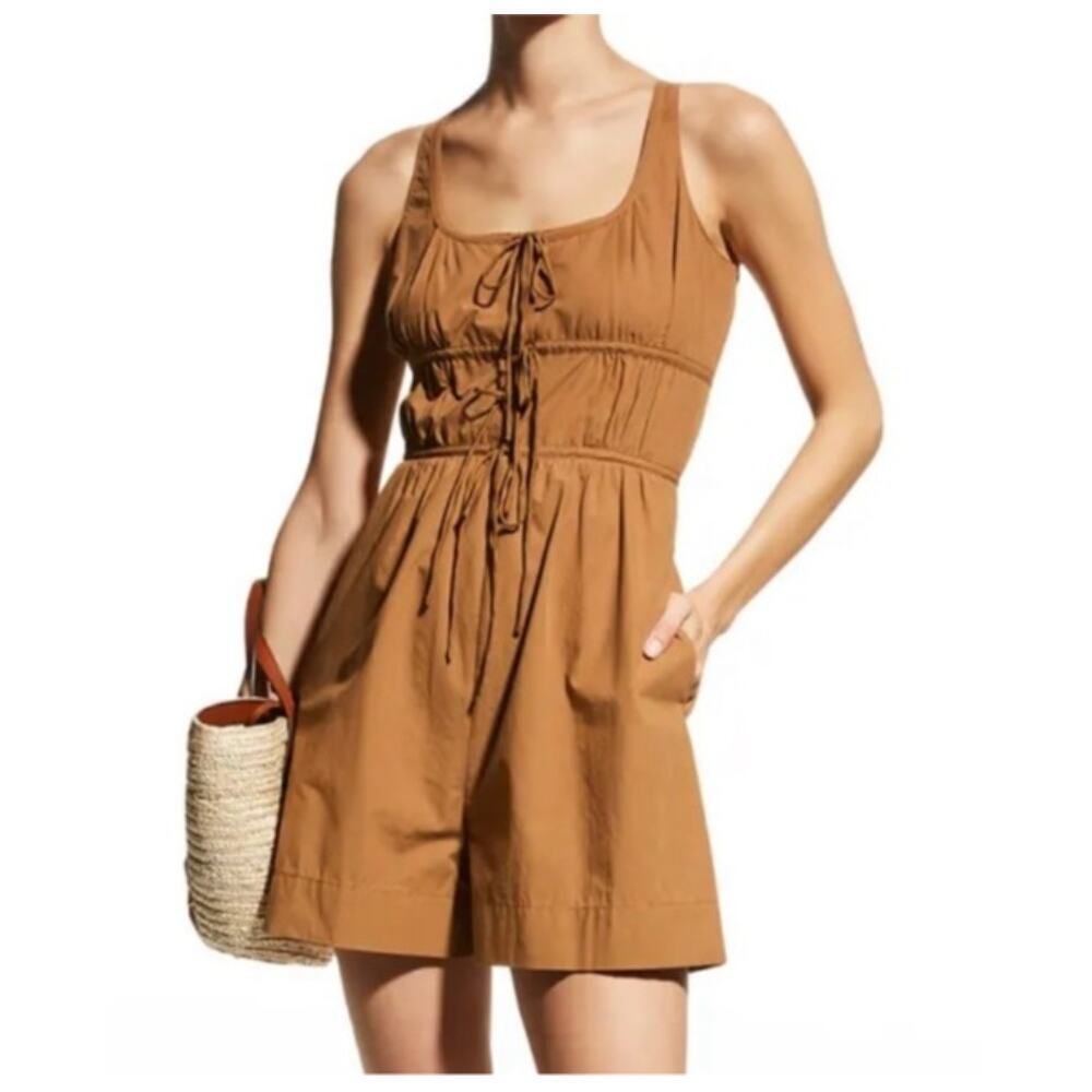 Rebecca Taylor Poplin Romper Cotton Size 6 NWT